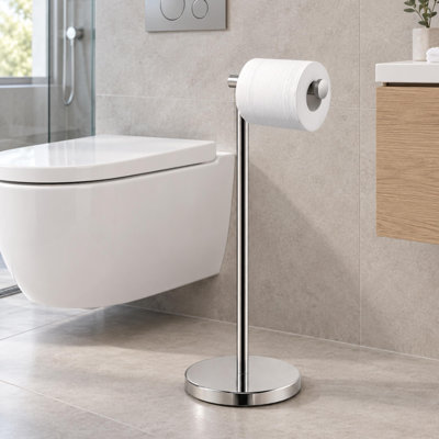 Porte-papier hygiénique sur pied en acier inoxydable SUS304