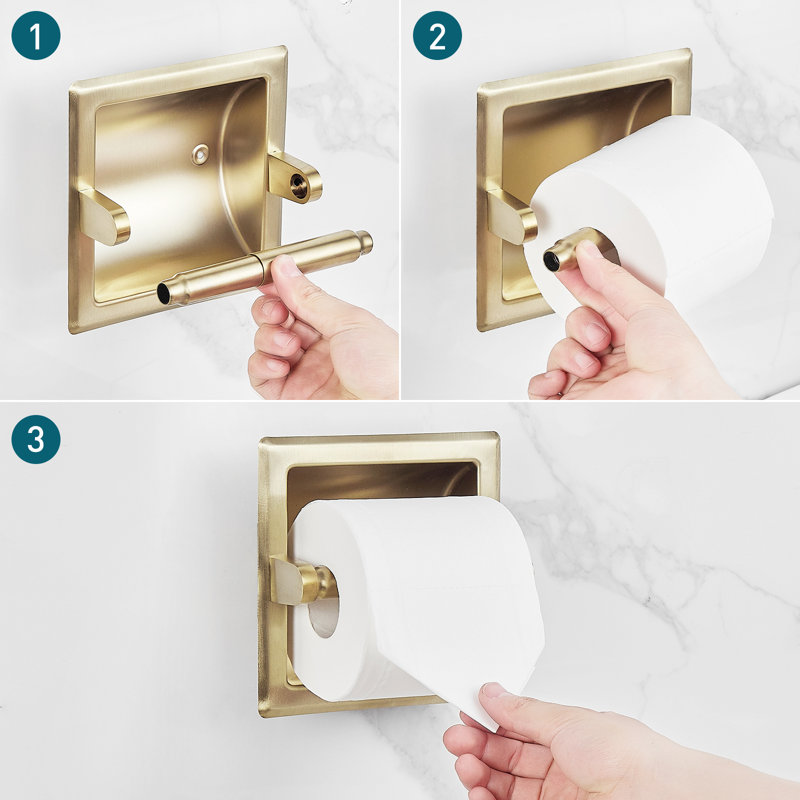 Porte-papier hygiénique encastré