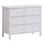 Commode 6 tiroirs Lolanda, finition blanche