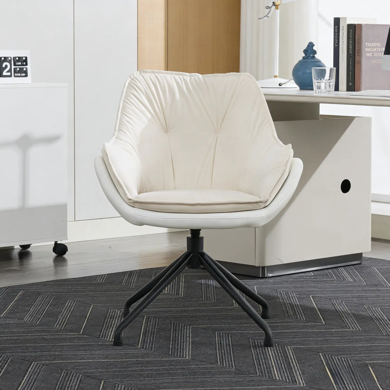 Foam Padding Office Chair, White