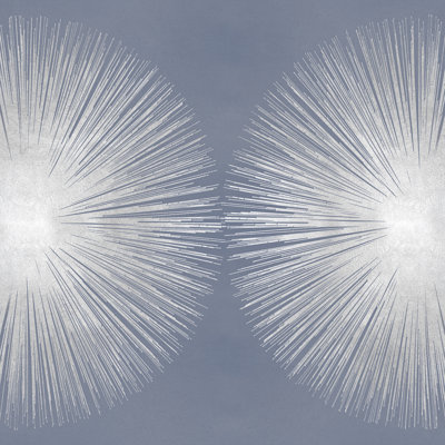 Silver Sunburst On Gray II 1 Piece Wrapped Canvas Wall Art
