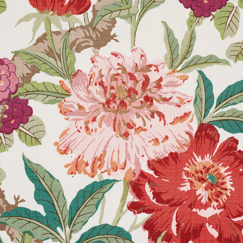 Enchanted Garden Fabric, Fuchsia 
