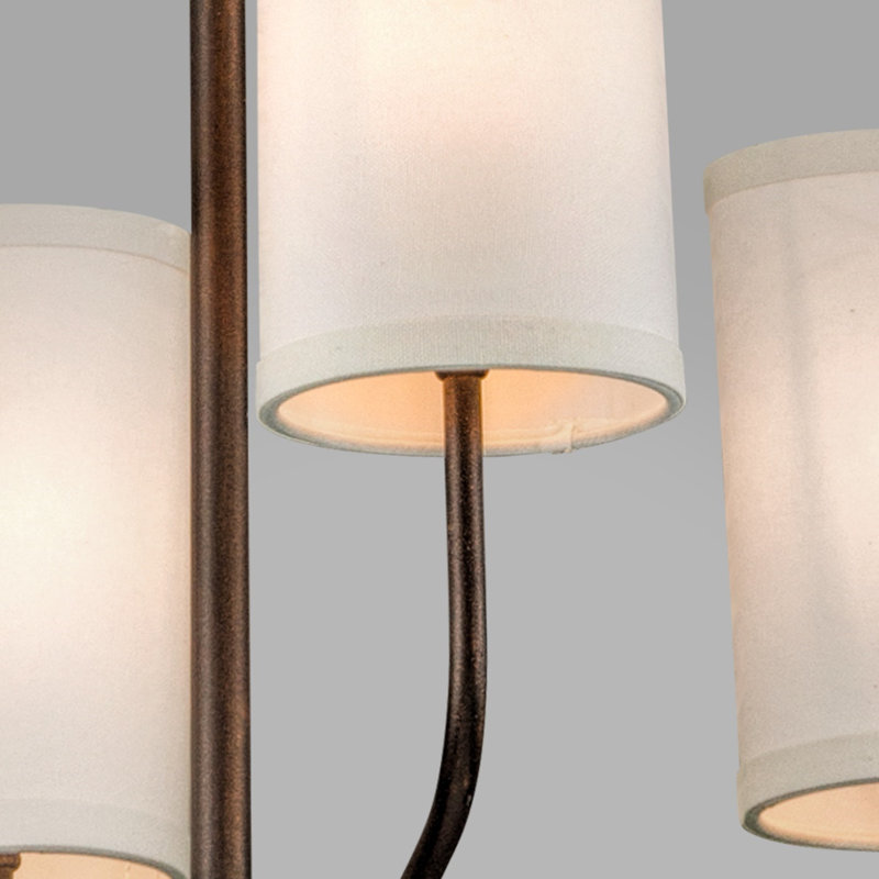 Juniper 8 - Light Chandelier, Textured Gold Leaf, 6