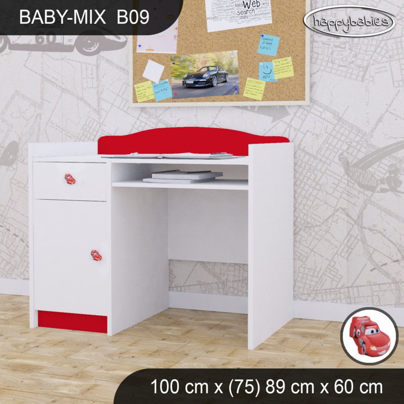 100cm Computer Desk, Red
