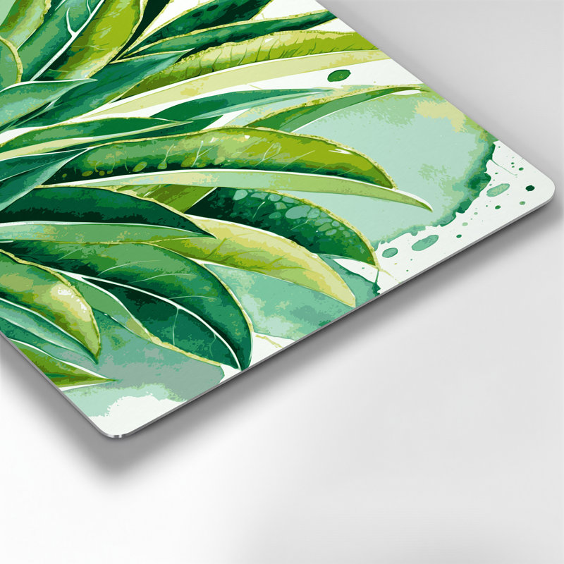«Botanical Jade Plant», art mural en métal vert, H 11 po x l 14 po