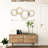 Gold Metal Wall Art With 3D Design - Mirror Decor For Homes, 42.25" W X 22" H Living Room, Bedroom, Dining 42.25"X22