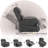  Alhertine 40.00” Liftable Power Recliner with Heating & Massage,hidden storage.Gray Chenille-1983561349