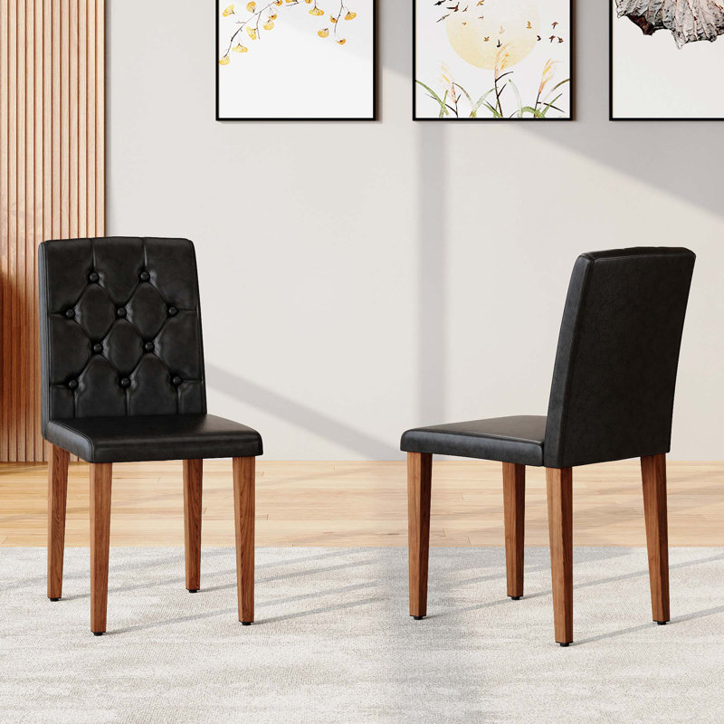 Chaises de salle à manger en polyuréthane, Noir