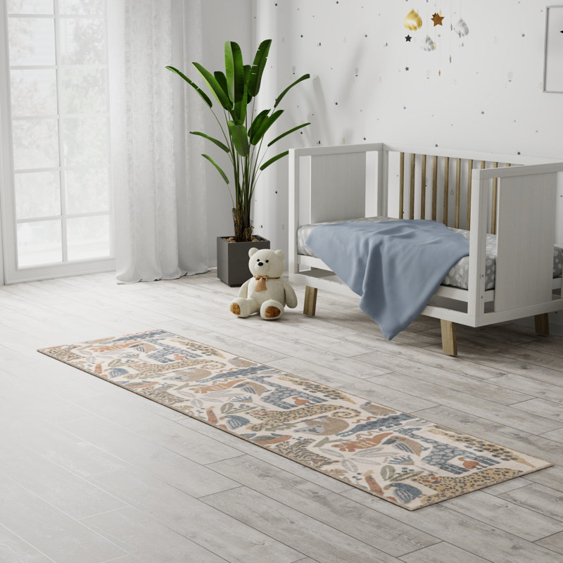 Tapis ivoire lavable à la machine Astra, Tapis de couloir 2 pi 2 po x 8 pi