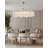 Transitional 12 Light Rectangular Swirl Glass Chandelier