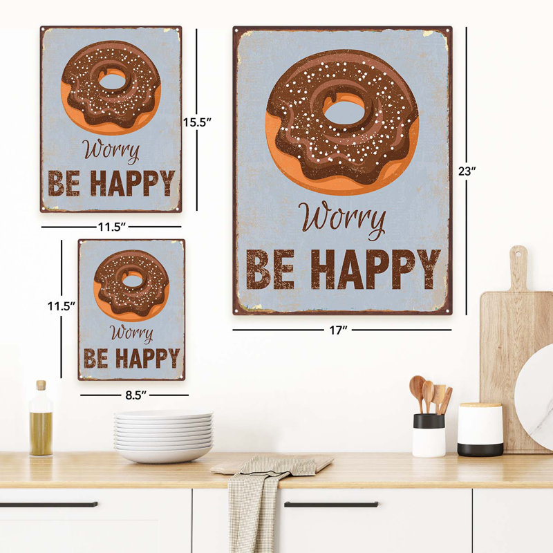 Beigne Don «Be Happy», H 23,2 po x l 17,2 po x P 0,04 po