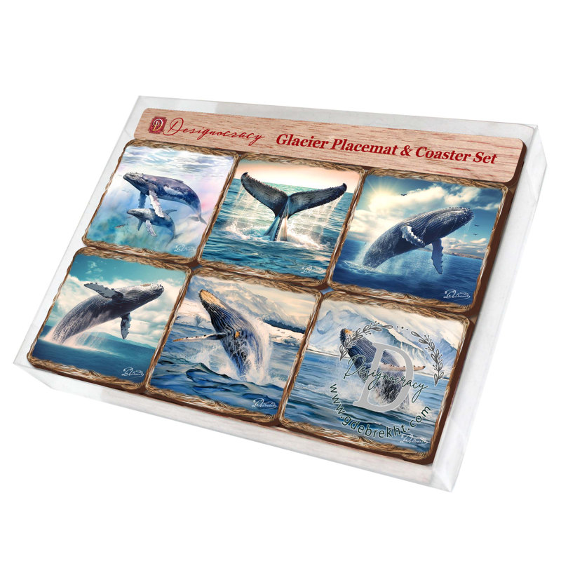 Ensemble de napperons et baleines en bois