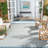 Geometric Gray/Wheat/Blue Indoor/Outdoor Area Rug-33394084