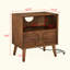Table de chevet cannelée Mid Century