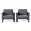 (Ensemble de 2) Fauteuils club d'extérieur en bois d'acacia avec coussins-1578217268