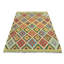 Tapis oriental multicolore à motif géométrique réversible Kilim 3X5 Lyndle