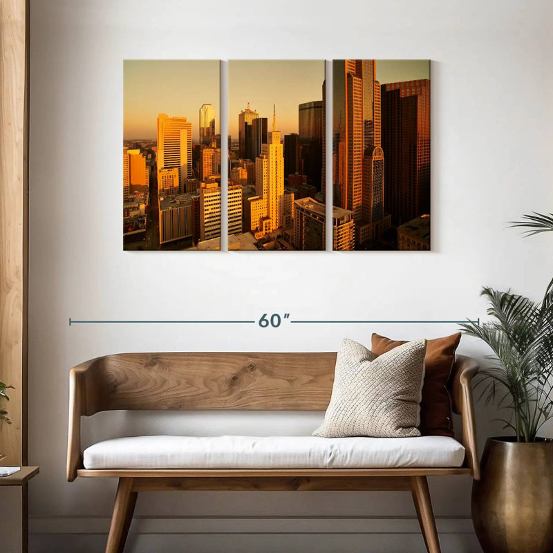 Lilie Dallas City Buildings, H 28 po x l 45 po