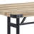 6 Rectangular Dining Table With Oak And Metal Solid Materials