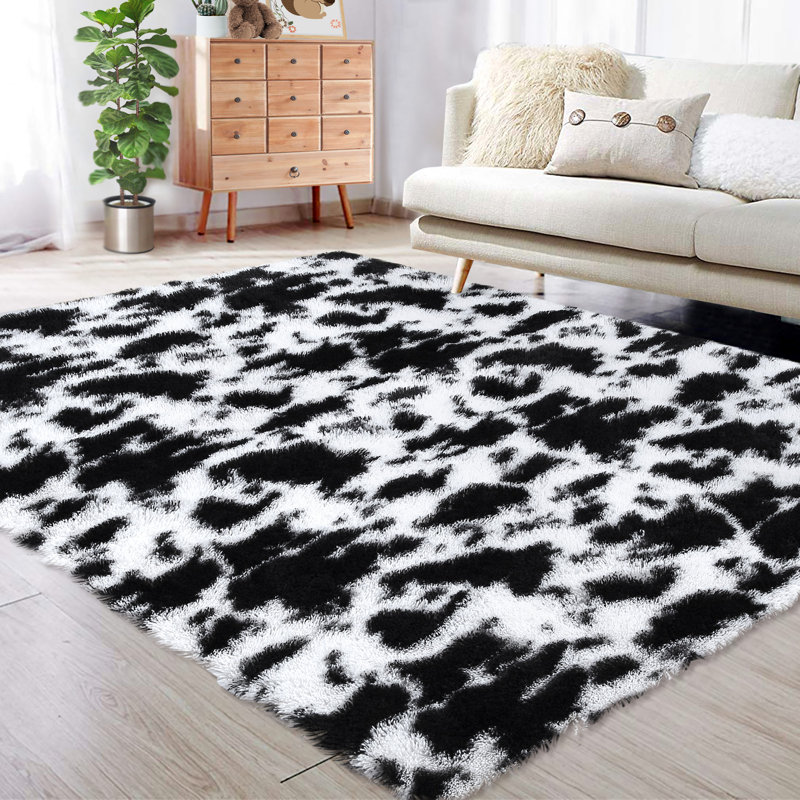 Anfel Washable Abstract Indoor Rug, Rectangle 4' x 6'