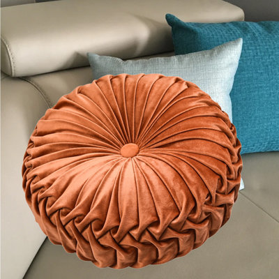 Lanajah Buttons Velvet Throw Pillow