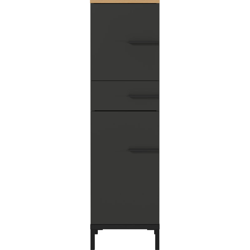 34 x 123 cm Badschrank Yonkers, Black