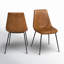 Chaise d'appoint rembourrée en similicuir Saairah-1989481884