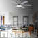 Barbaraann Industrial 60-Inch Large LED Ceiling Fan with Light Kit And Remote
