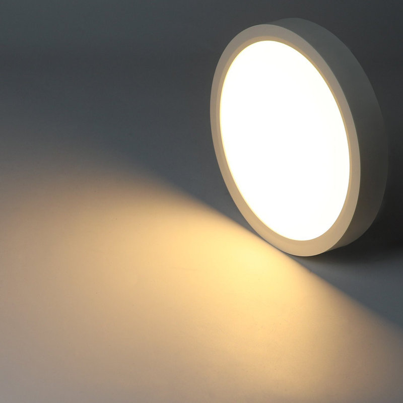 17cm Flush Mount - Warm Light, White