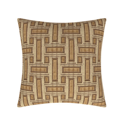 Coussin décoratif réversible en plumes géométriques