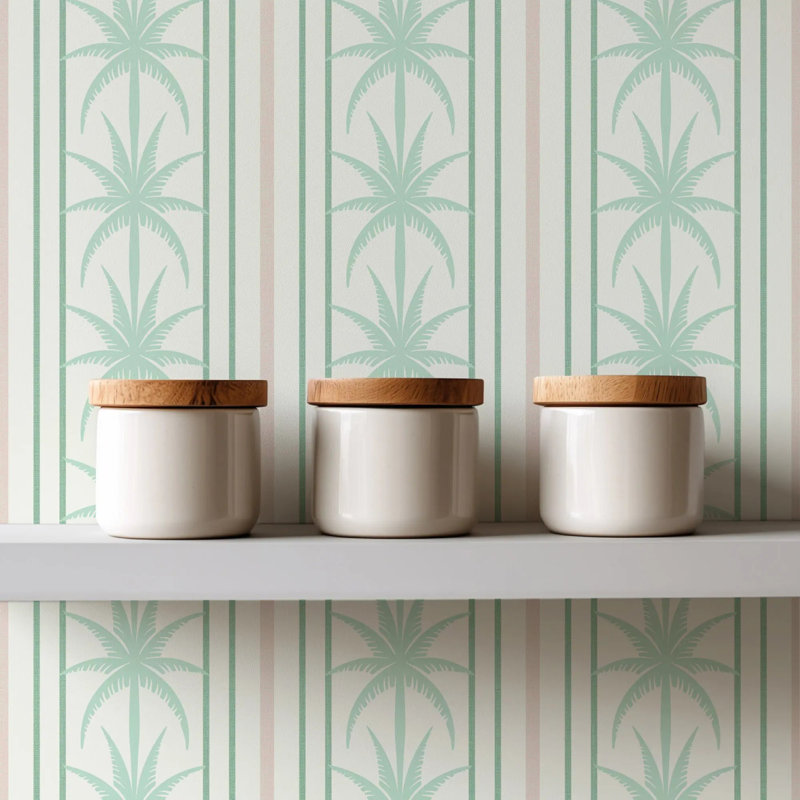 Ocean Drive Stripe - Wallpaper, South Beach Teal, Peel & Stick, Self-Adhesive
