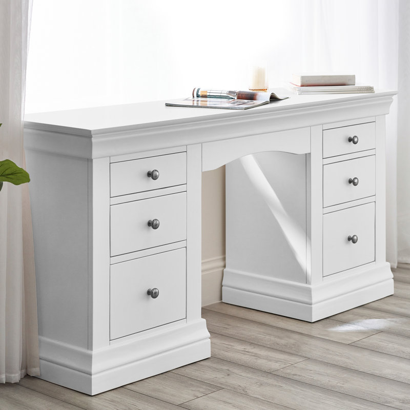 Clermont Dressing Table - Light Grey, Surf White