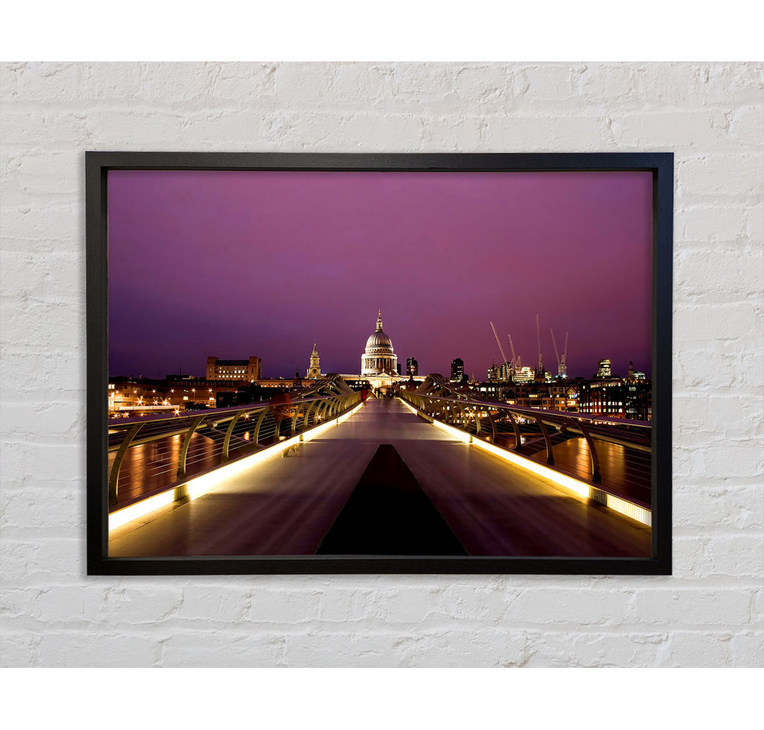 Millennium Bridge London - Einzelner Bilderrahmen Kunstdrucke auf Leinwand