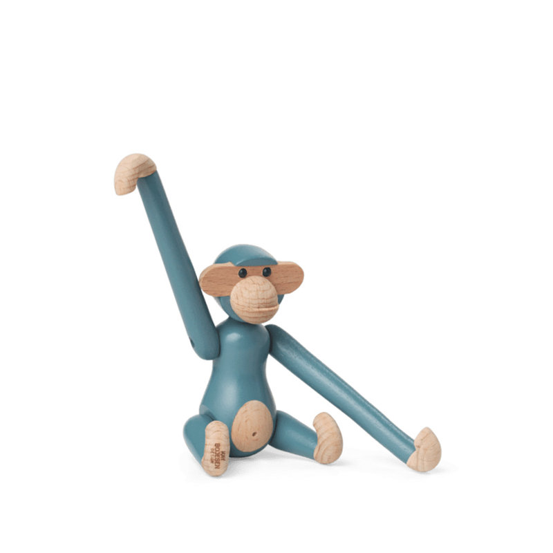 Mini figurine de singe, Bleu rétro