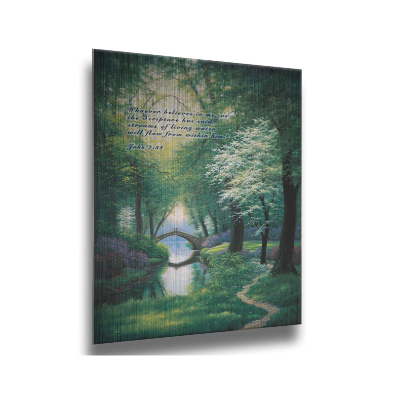 «Beside Still Waters - Verse» par Charles White, H 36 po x l 24 po x P 1 po, Métal, Pas de tapis