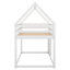 Lit simple blanc au-dessus d'un lit superposé bas, conception de maison avec - et lit sans effort, en forme de maison pour une chambre joyeuse