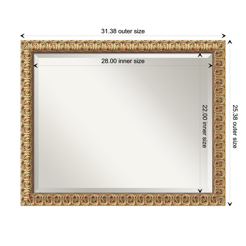 Florentin Flat Mirror, 25.5" x 31.5"