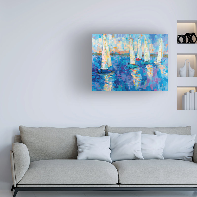 «Back from the race» par Jeanette Vertentes - reproduction d'art sur toile tendue, H 24 po x l 32 po x P 1 po