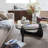 50.9 " Triangle Glass Top Coffee Table with Solid Wood Base and Thickened Tempered Glass – Modern Living Room Accent Table-1162614500-1168237883