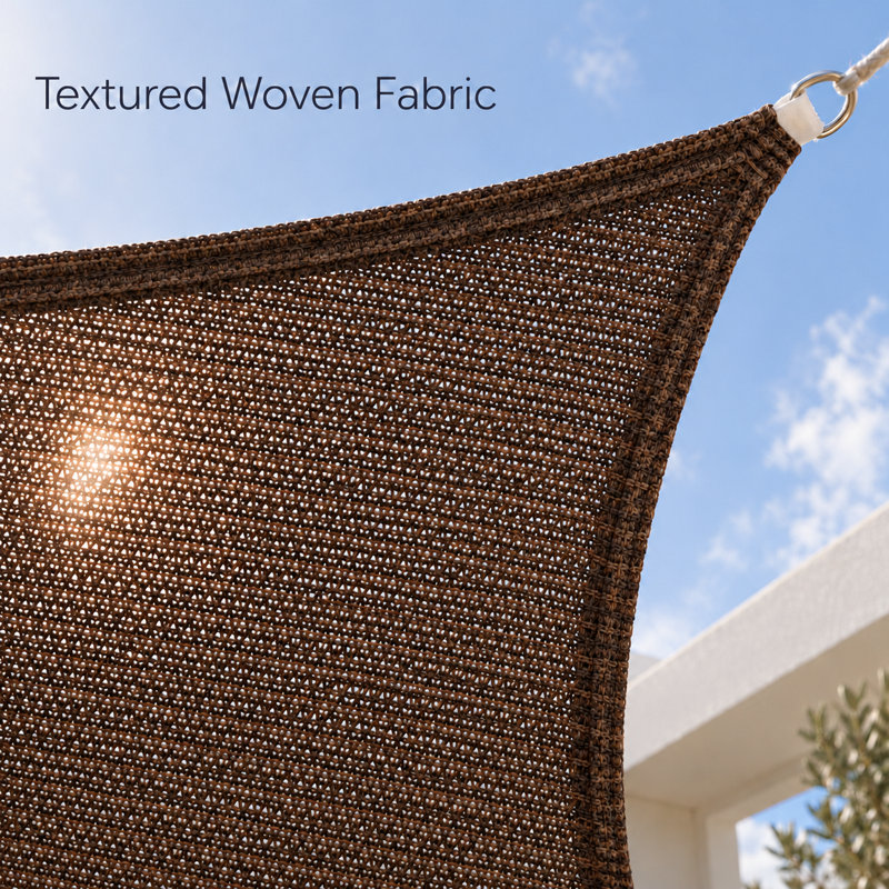 Voile d'ombrage royal 200 g / m² Royal Shade, 8 pi x 16 pi, Brun