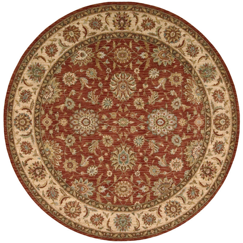 Ingirith Wool Oriental Indoor Rug, Round 5'10"