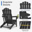 Chaise Adirondack pliable en PEHD pour l'extérieur avec porte-gobelet-1802598177-1803556998