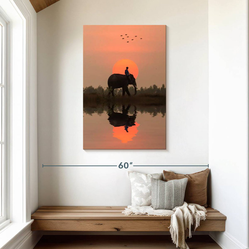 Brampt Elephant Rider, 45" H x 30" W