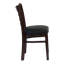 Wooden Ladder Back Dining Chair with PU Leather Upholstered Seat-567834860