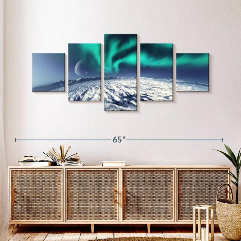 Antarctic Northern Lights, 24" H x 55" W