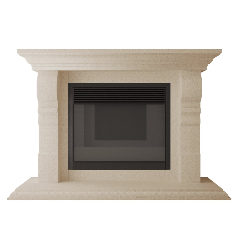 Vana Fireplace Surround, Acid Wash-Beige