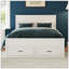 Cadre de lit grand format avec rangement en bois - 6 tiroirs - Lit plateforme - Blanc-459913006