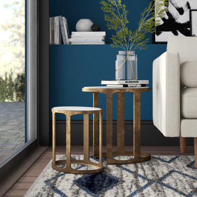 Herta Marble Tray Top Nesting Tables