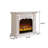 39.37"Ivory White With Heating Landscape Electric Fireplace