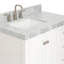 Ariel Cambridge 36 po Meuble-lavabo décalé de gauche avec 2 po Comptoir en marbre de Carrare-105903791