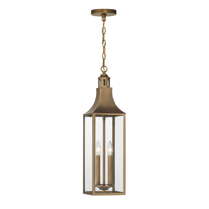 Lancaster 2-Light Outdoor Hanging Lantern in Atlas Bronze